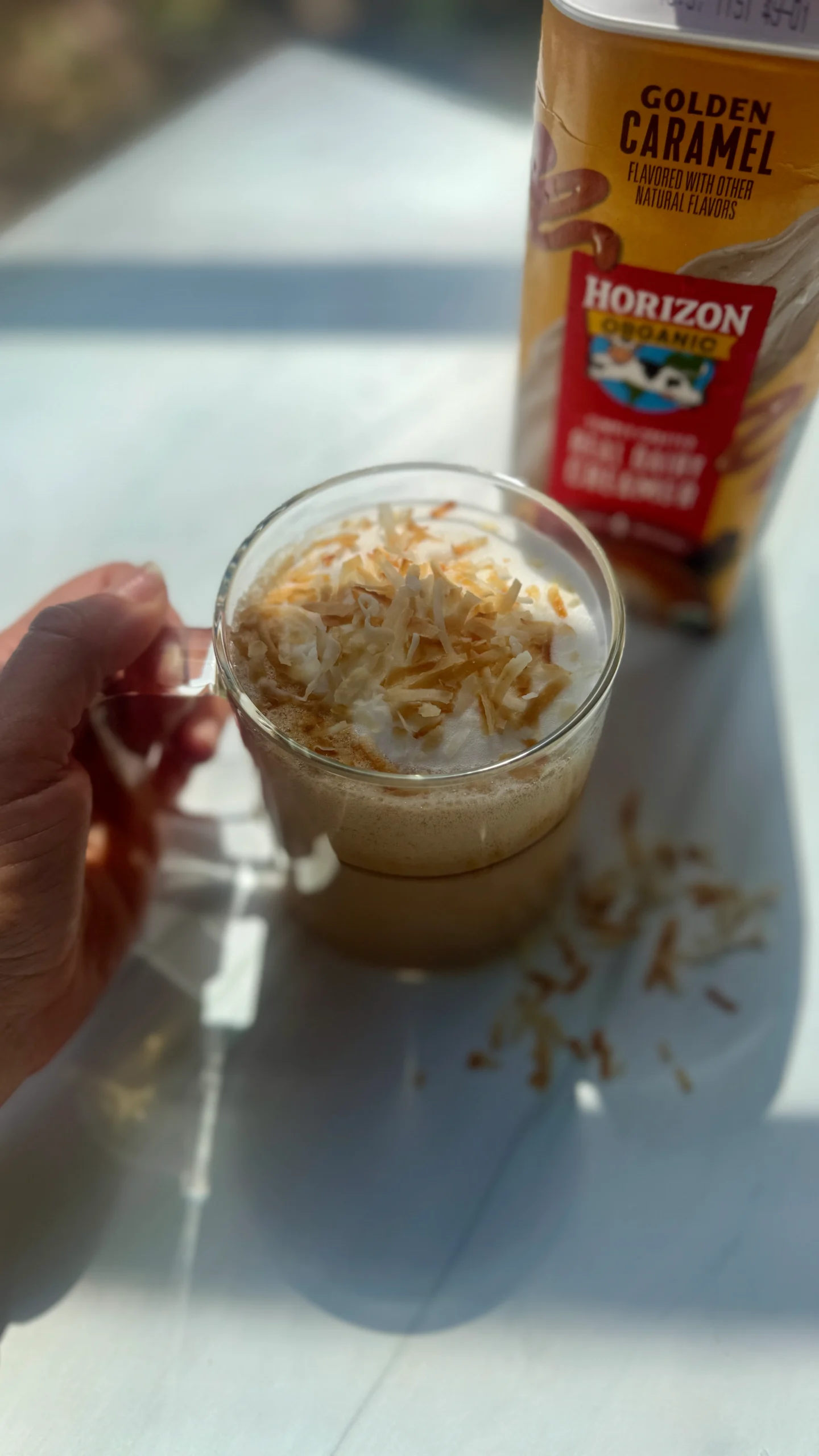 Toasted Coconut Caramel Latte Instagram image