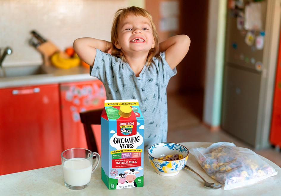 Horizon Organic Dairy Milk to Your Toddler