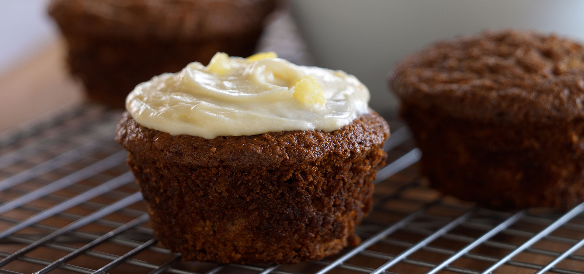 Carrot Cupcakes with Pineapple Cream Cheese Icing