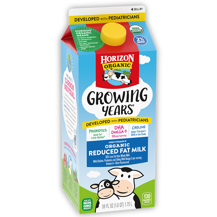 Growing Years Organic 2% Reduced Fat Milk for Kids