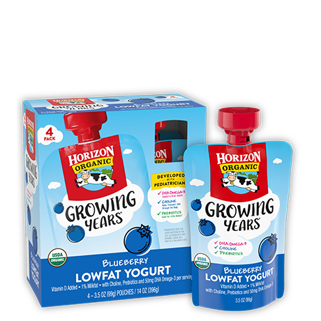 Growing Years® Organic Blueberry Lowfat Yogurt Pouch
