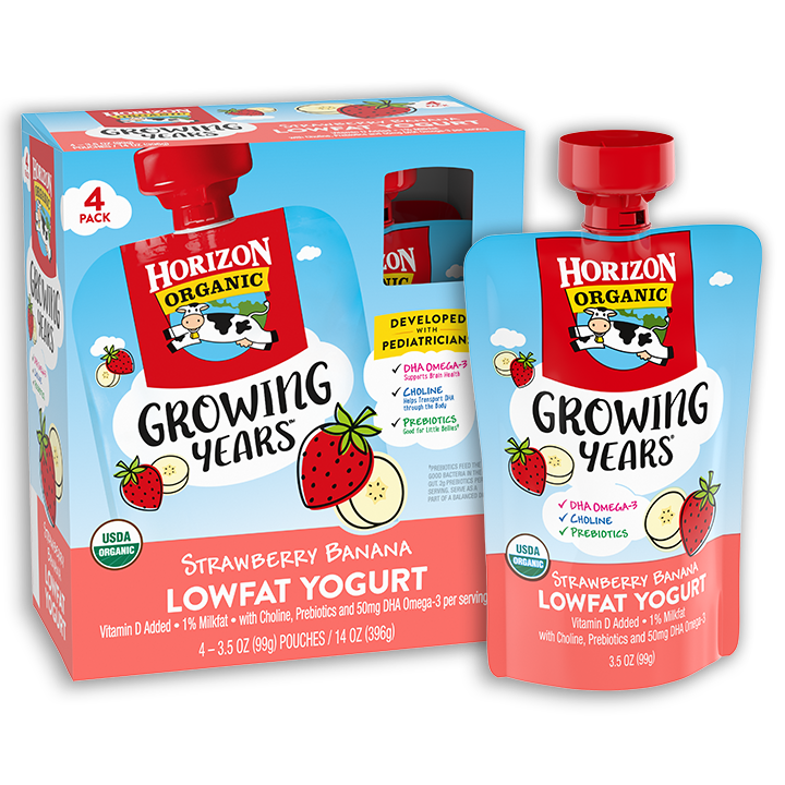 Growing Years Organic Lowfat Strawberry banana Yogurt for Kids