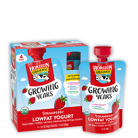 Growing Years® Organic Strawberry Lowfat Yogurt Pouch