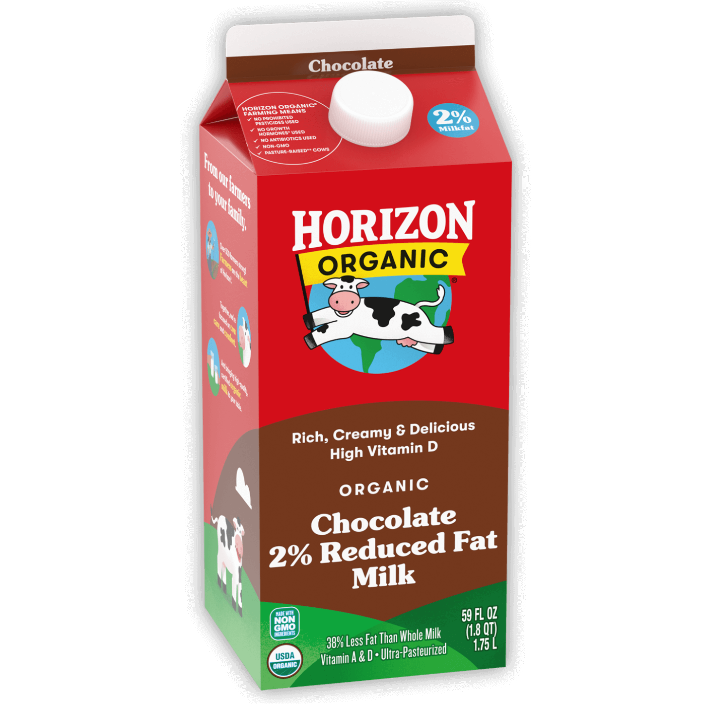 Horizon Organic® 2% Reduced Fat Chocolate Milk Half Gallon