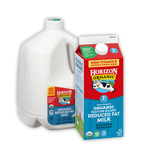 Organic reduced fat milk