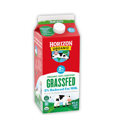 Organic grassfed reduced fat milk