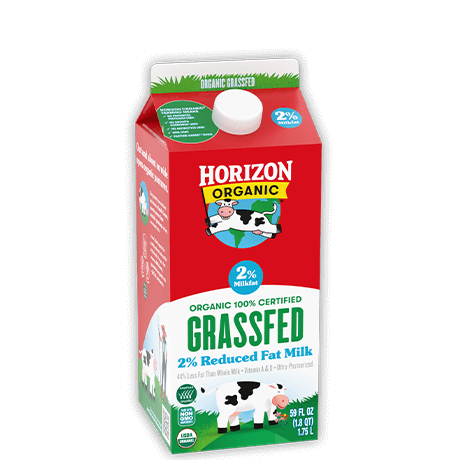 Organic grassfed reduced fat milk