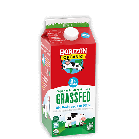 Organic grassfed reduced fat milk