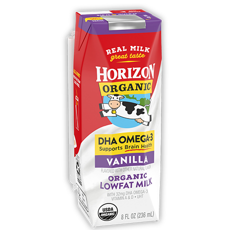 Horizon Organic Shelf Stable DHA Vanilla 1% Milk