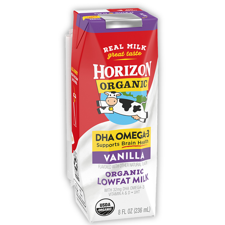 Horizon Organic Shelf Stable DHA Vanilla 1% Milk