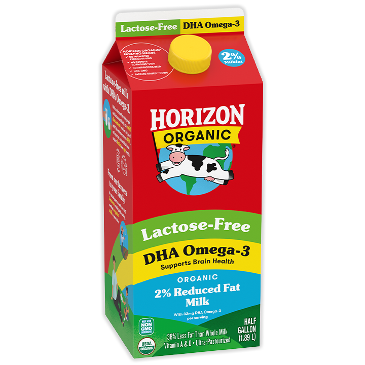 Reduced Fat Lactose Free Organic Milk with DHA Omega-3